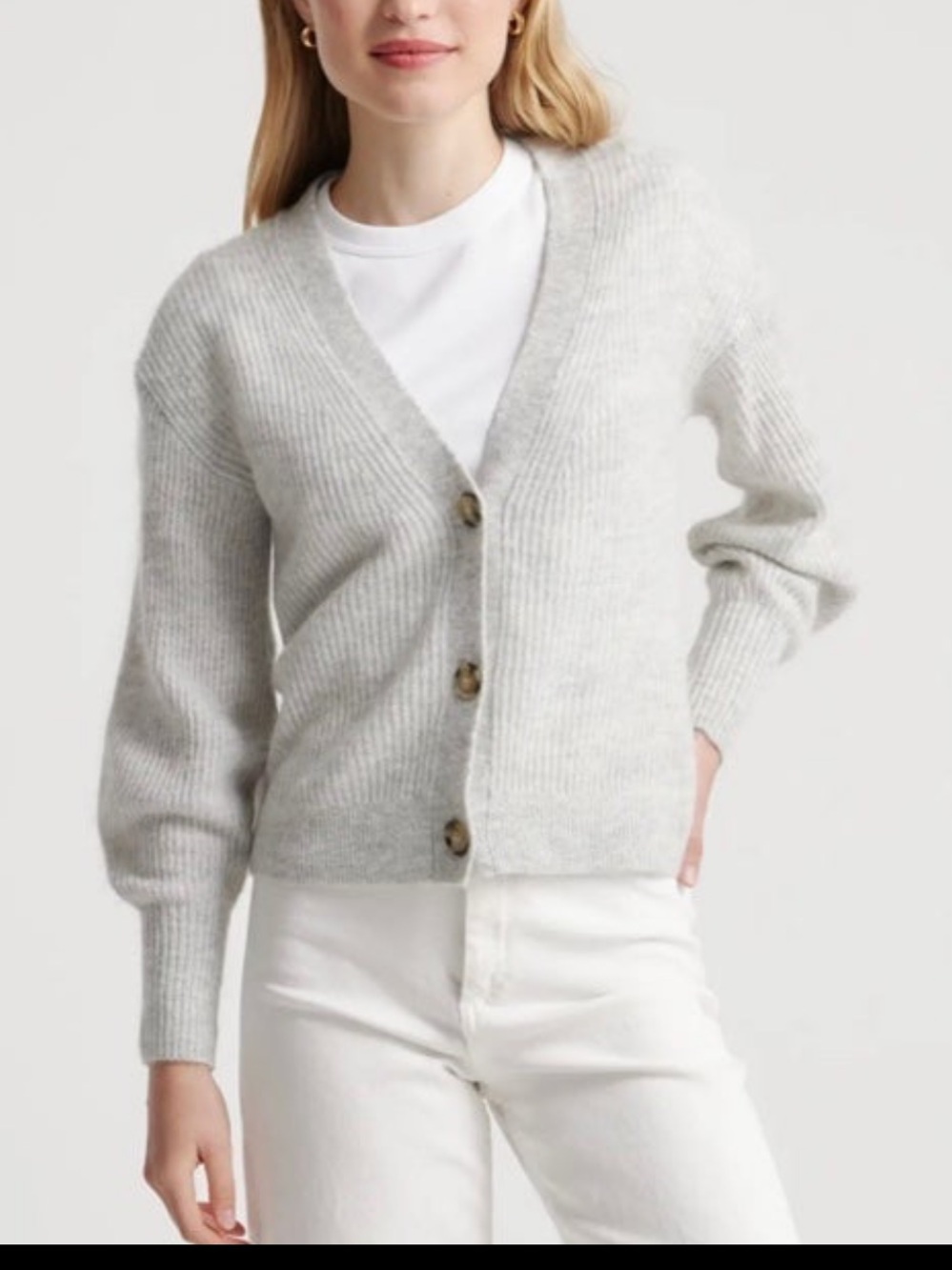 Quince Women’s Baby Alpaca-Wool Cropped Cardigan - Picture 5 of 6